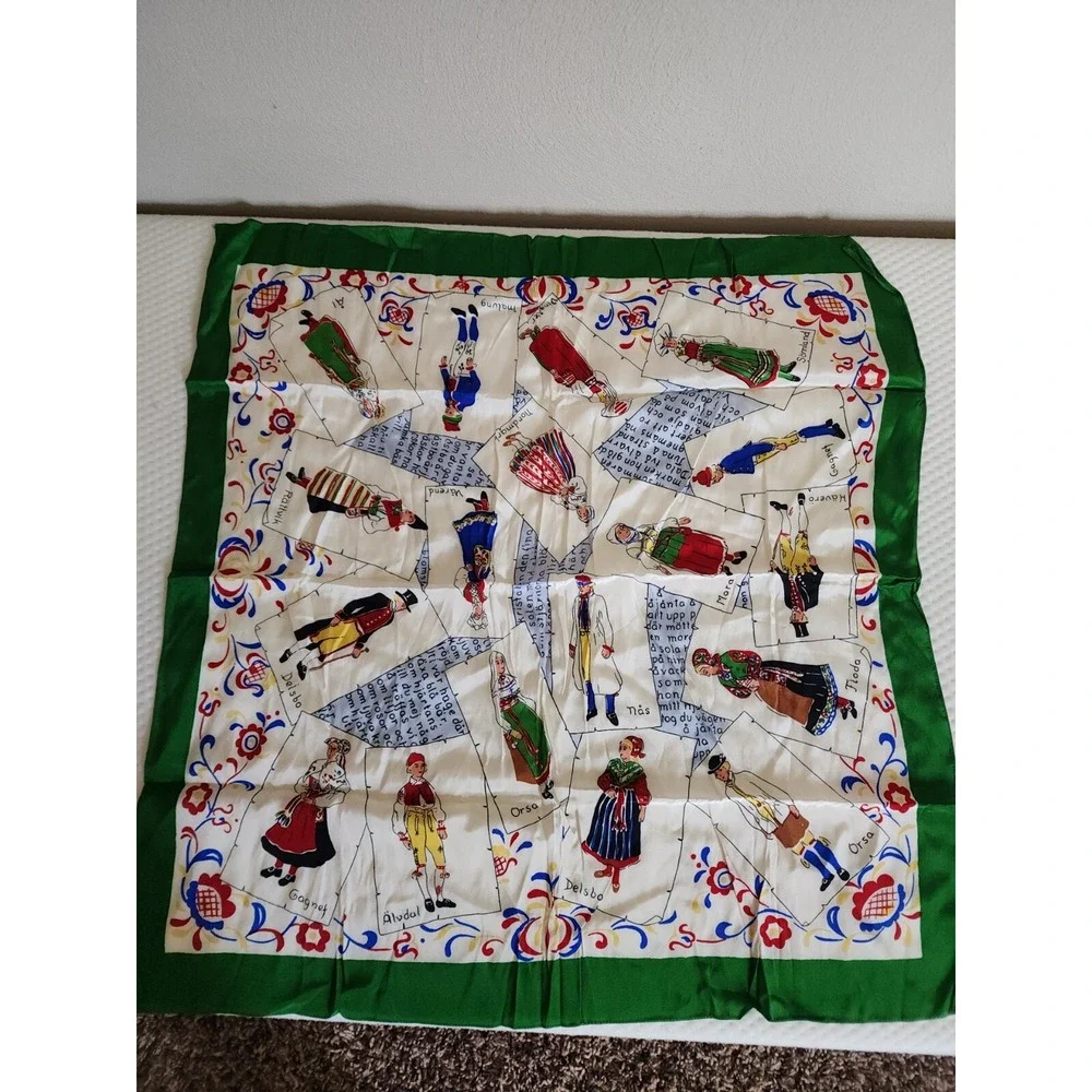 Vintage Dutch National Outfits‎ Scarf People Netherlands Holland ??? Story Scarf - Picture 2 of 12